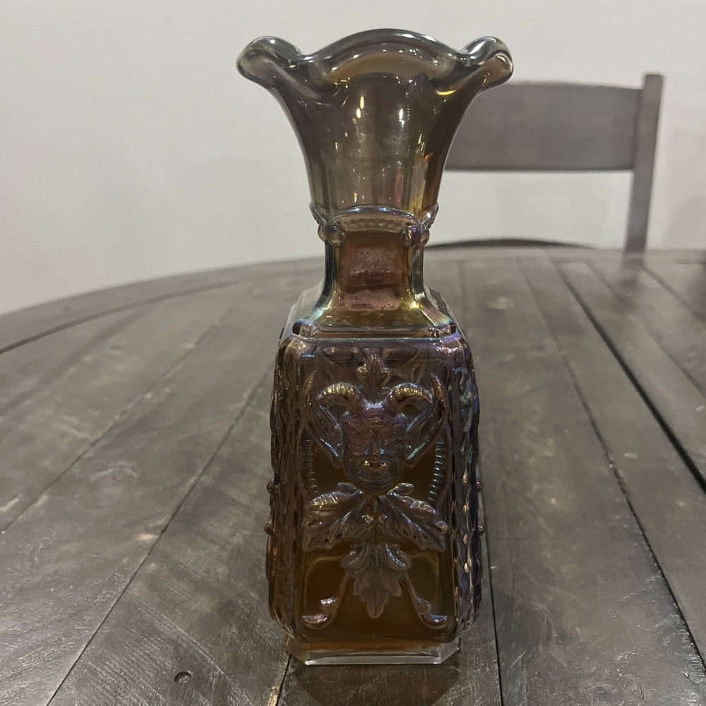 Imperial Carnival Mephistopheles Devil & Rose Mask Pattern Square Vase‎